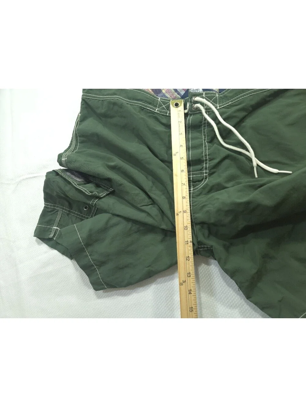 Polo Ralph Lauren Swim Trunks Mens Large Green Cargo Mesh Lined Shorts Vintage